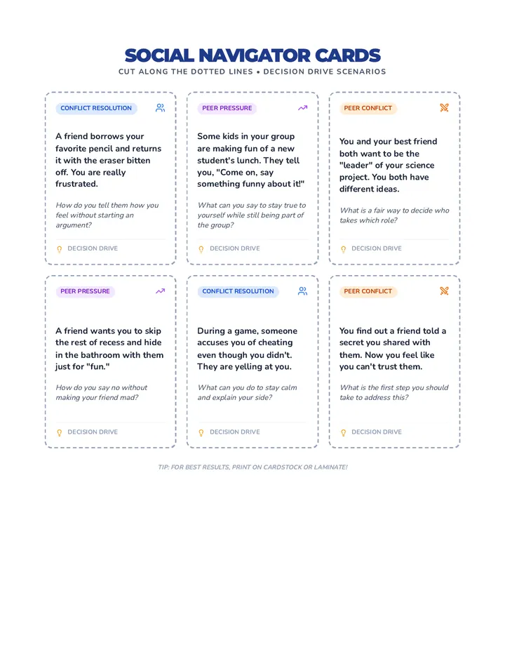Social Navigator Cards One