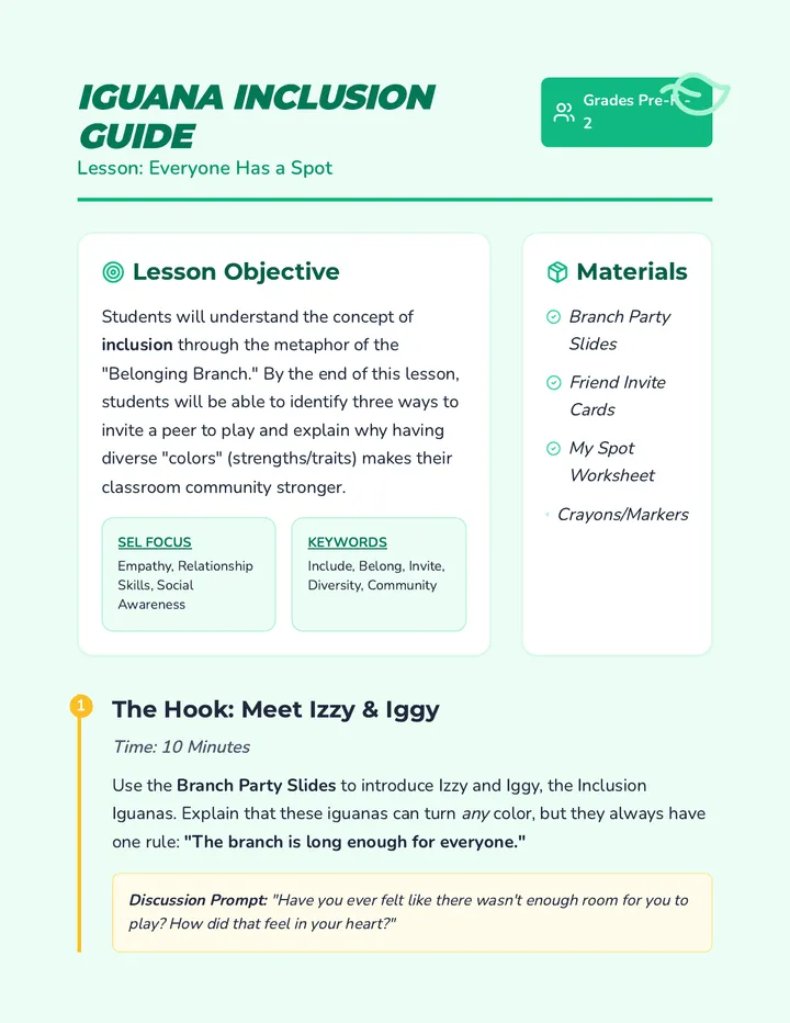 Iguana Inclusion Guide