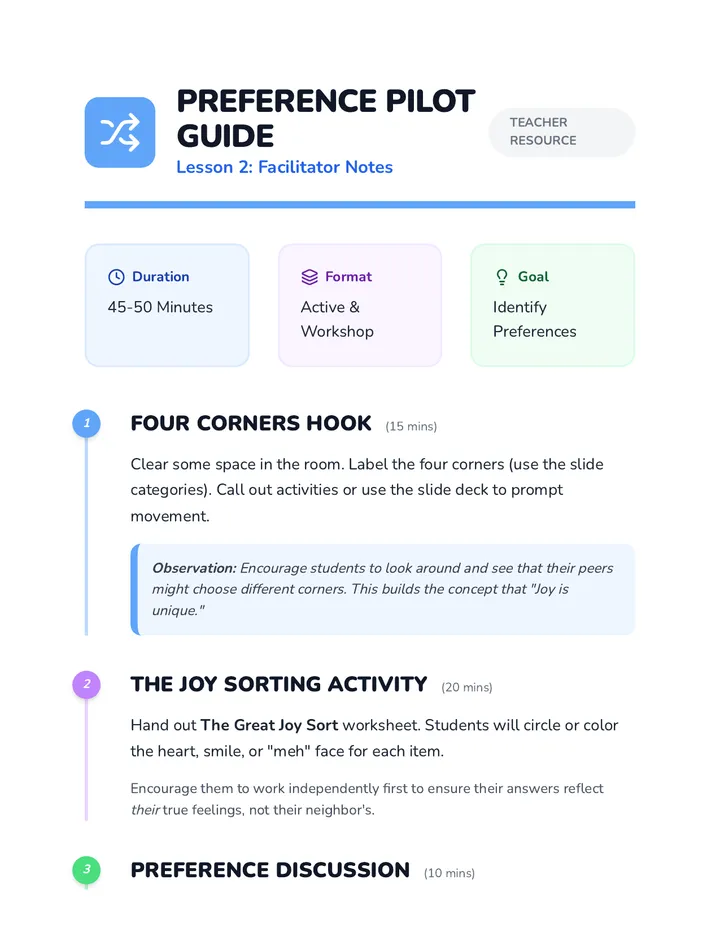 Preference Pilot Guide