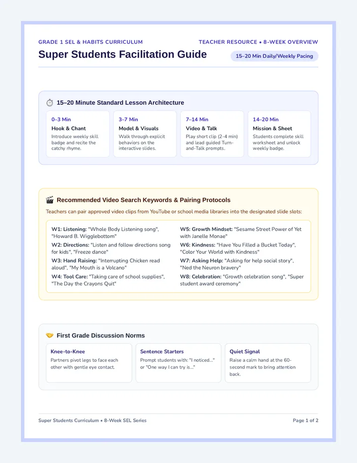 Super Students Teacher Guide