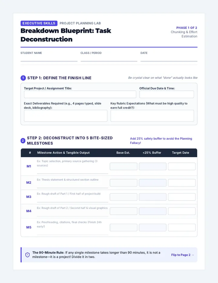 Mission Roadmap Worksheet
