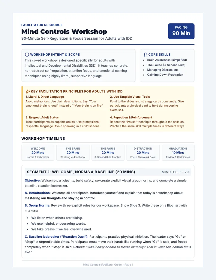 Adult Focus Facilitator Guide