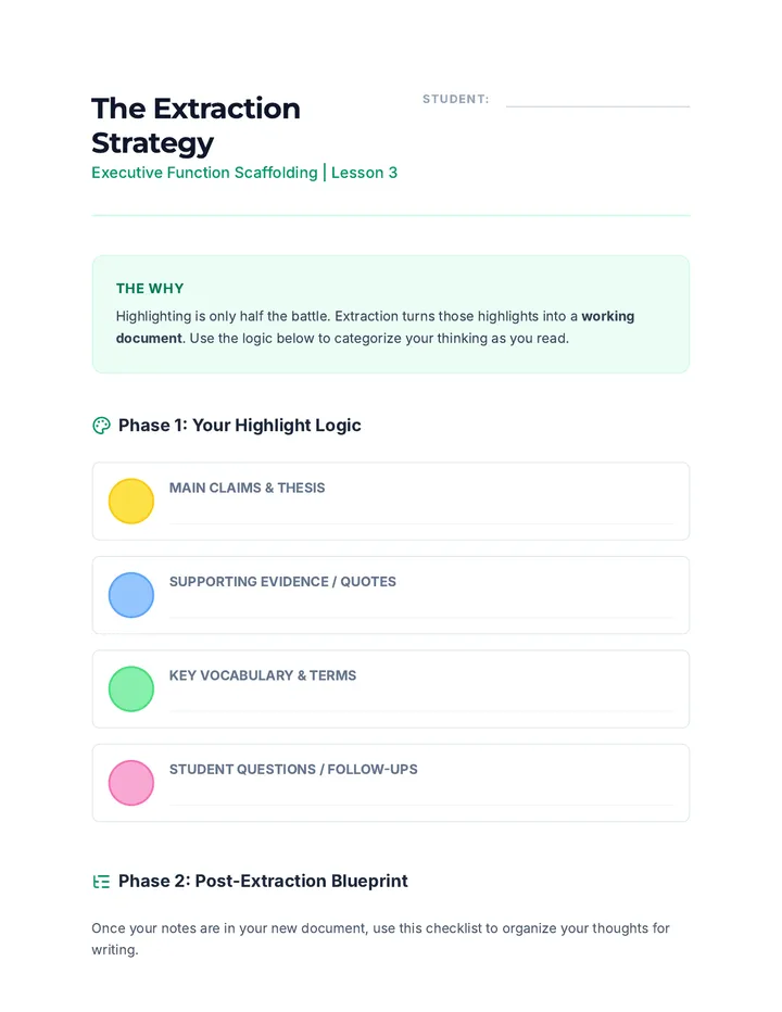 Extraction Strategy Guide