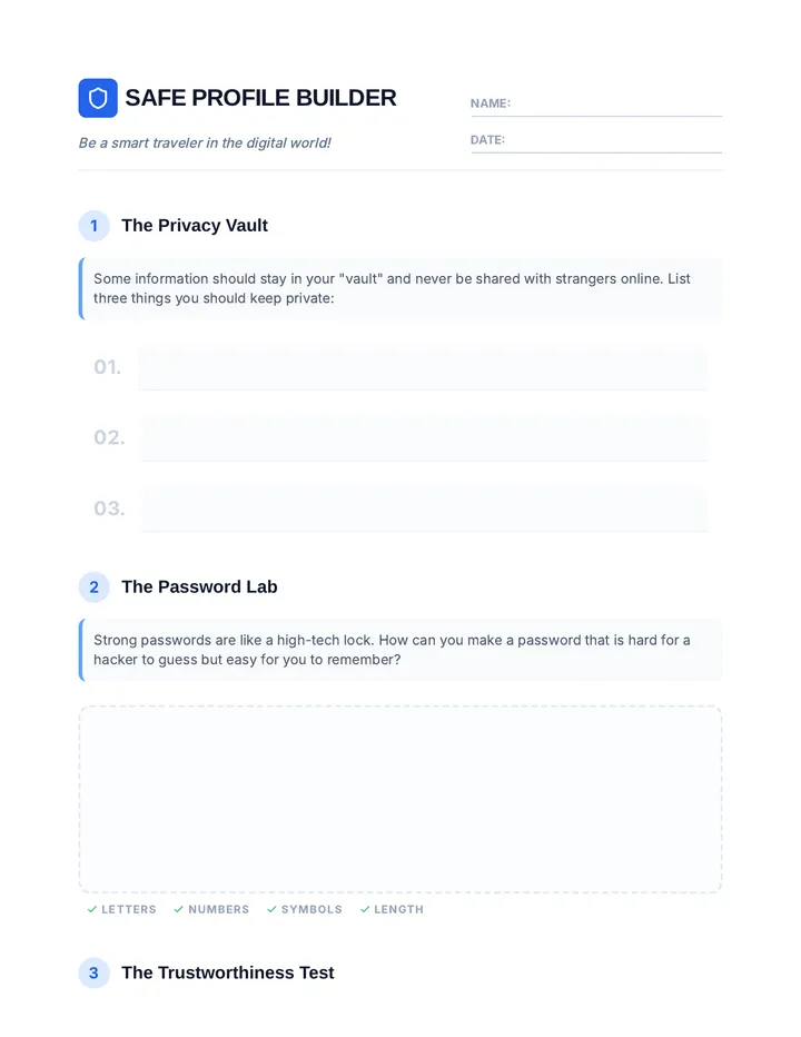 Safe Profile Worksheet