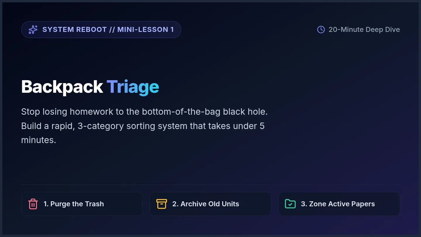 Backpack Triage Slides