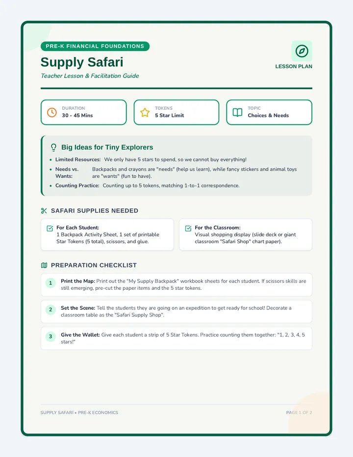 Supply Safari Teacher Guide