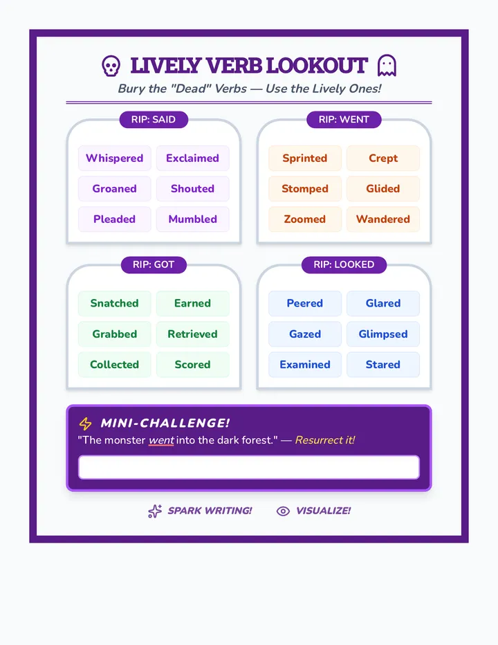 Verb Vitals Anchor Chart