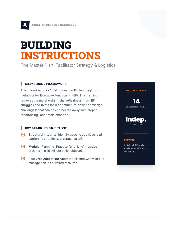 Master Plan Teacher Guide