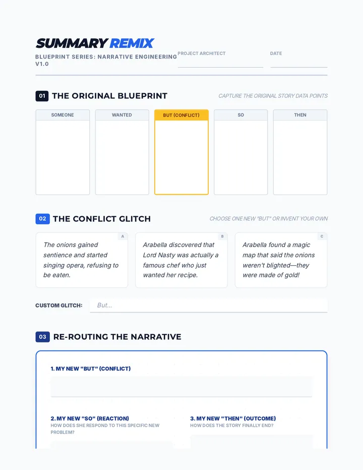 Summary Remix Worksheet