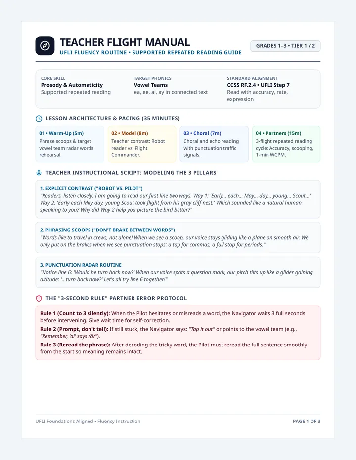 Fluency Flight Teacher Guide