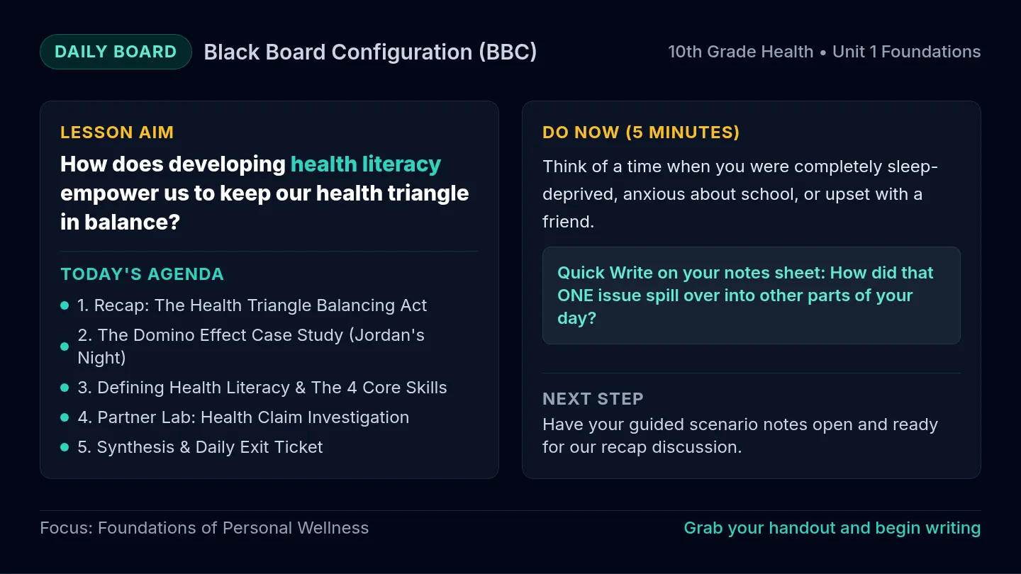 Health Literacy Balance Slides