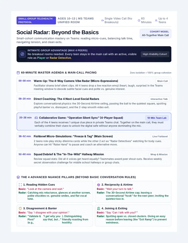 Social Radar Group Agenda