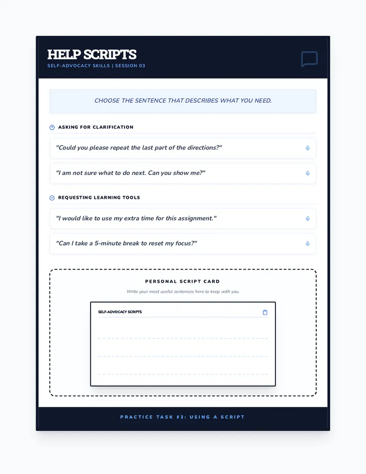 Help Scripts Cheat Sheet