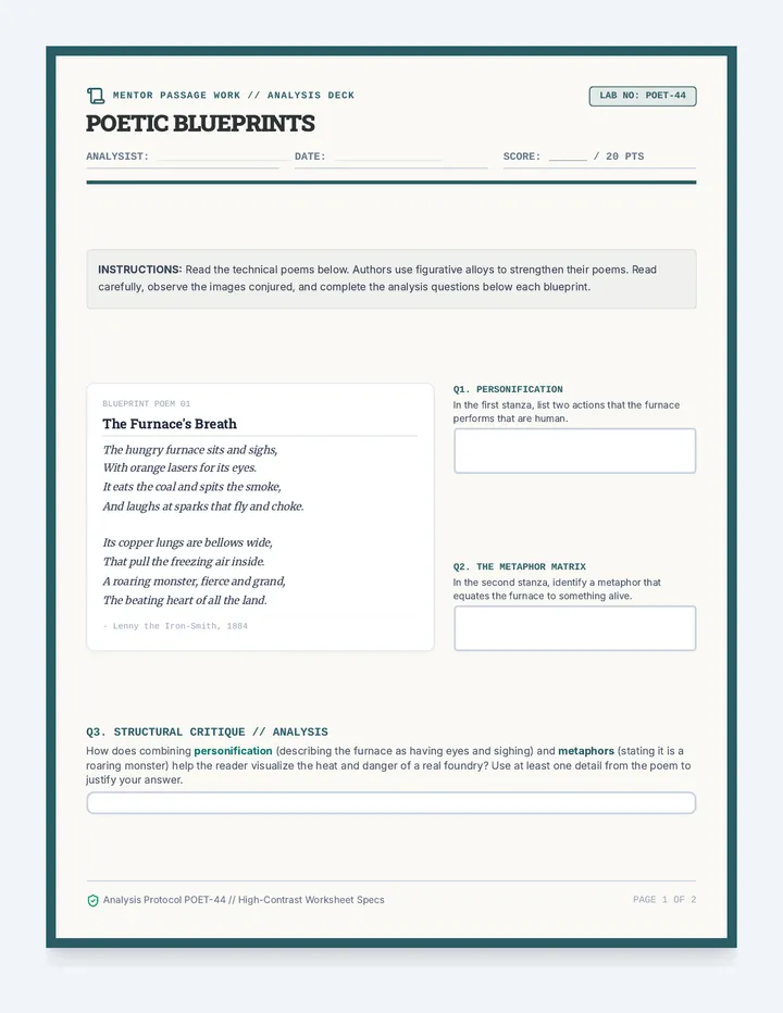 Poetic Blueprints Analysis