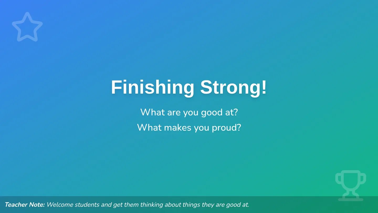 Finish Strong Slide Deck