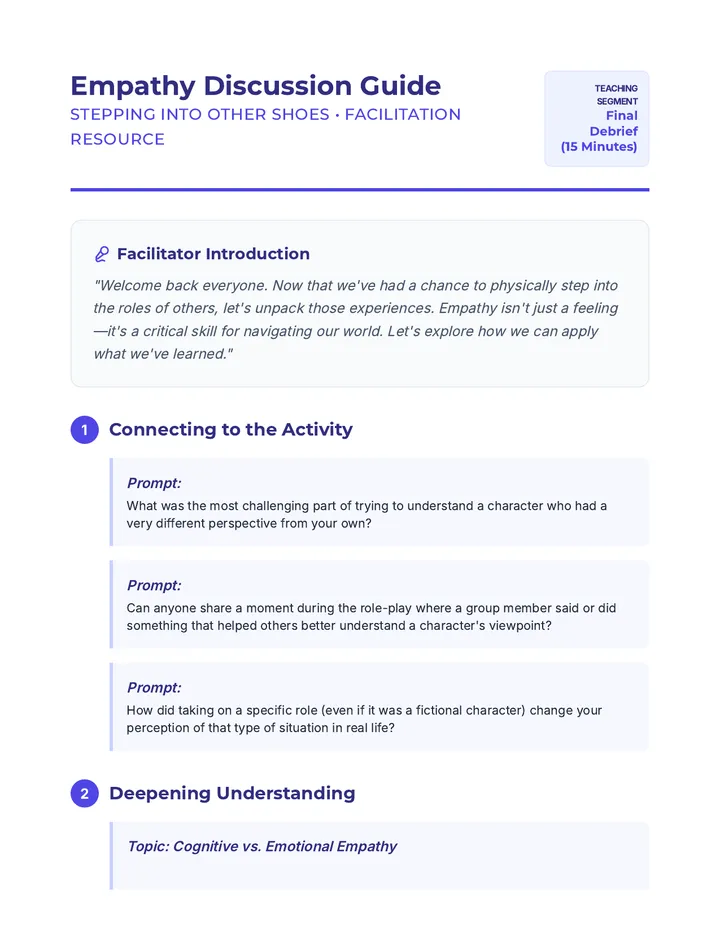 Empathy Discussion Guide