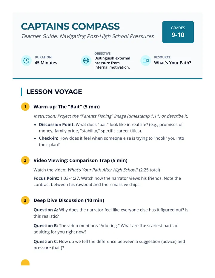 Captains Compass Teacher Guide