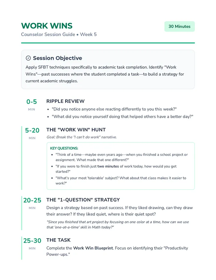 Session Five Counselor Guide