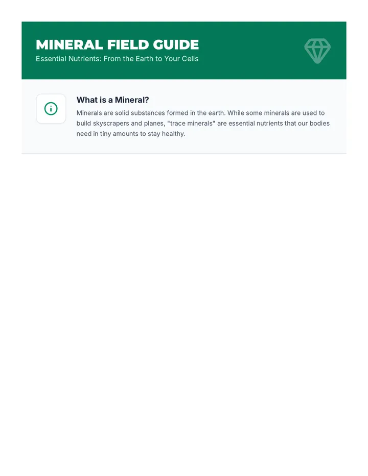 Mineral Field Guide Fact Sheet