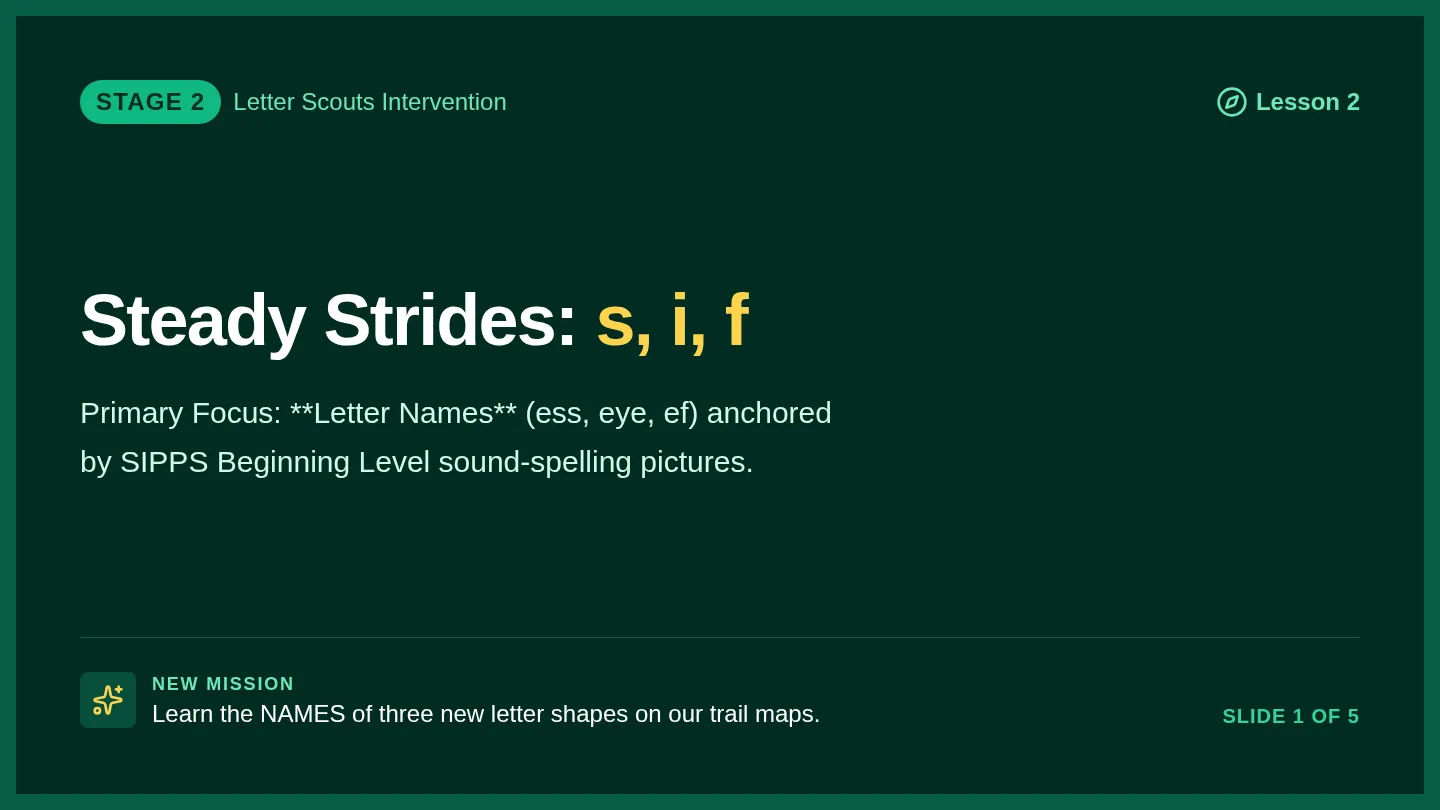 Steady Strides Slides
