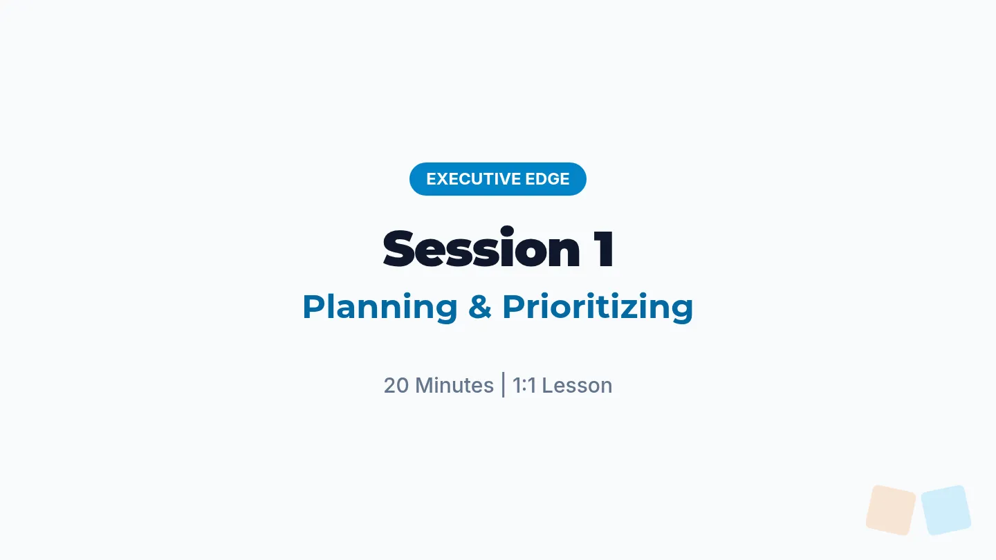 Executive Edge Session 1 Presentation Slides