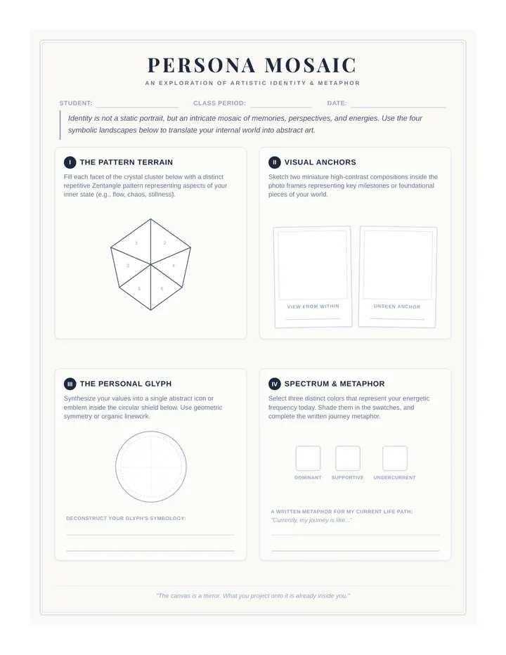 Persona Mosaic Worksheet