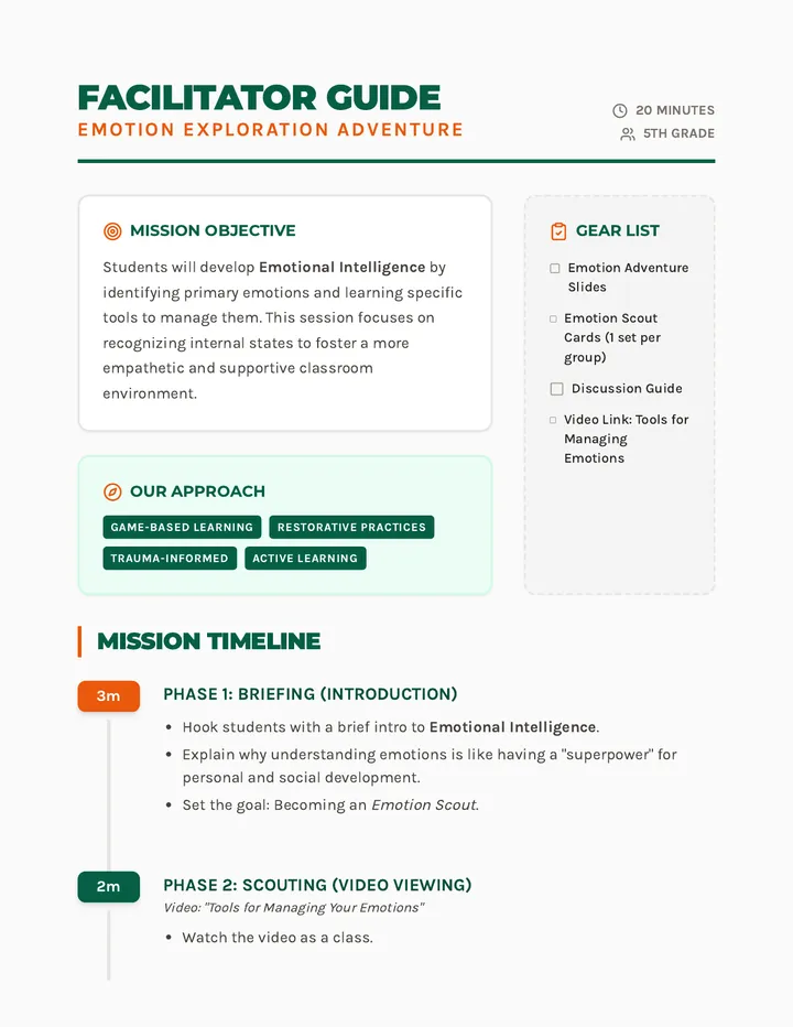 Emotion Explorer Facilitator Guide