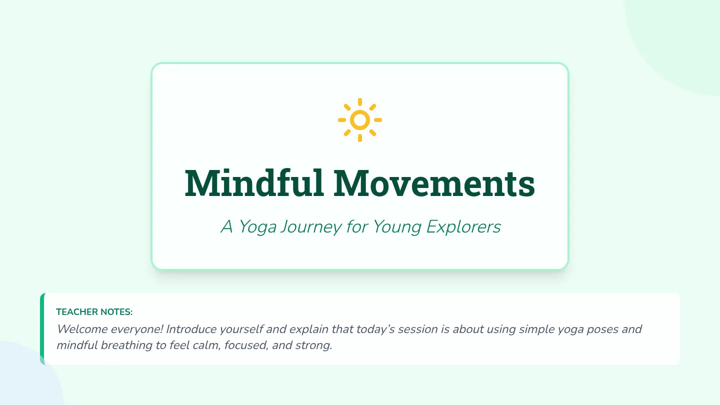 Mindful Movements Yoga Slides