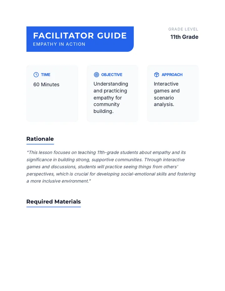 Empathy Facilitator Guide