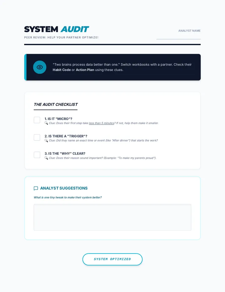 Peer System Audit Checklist