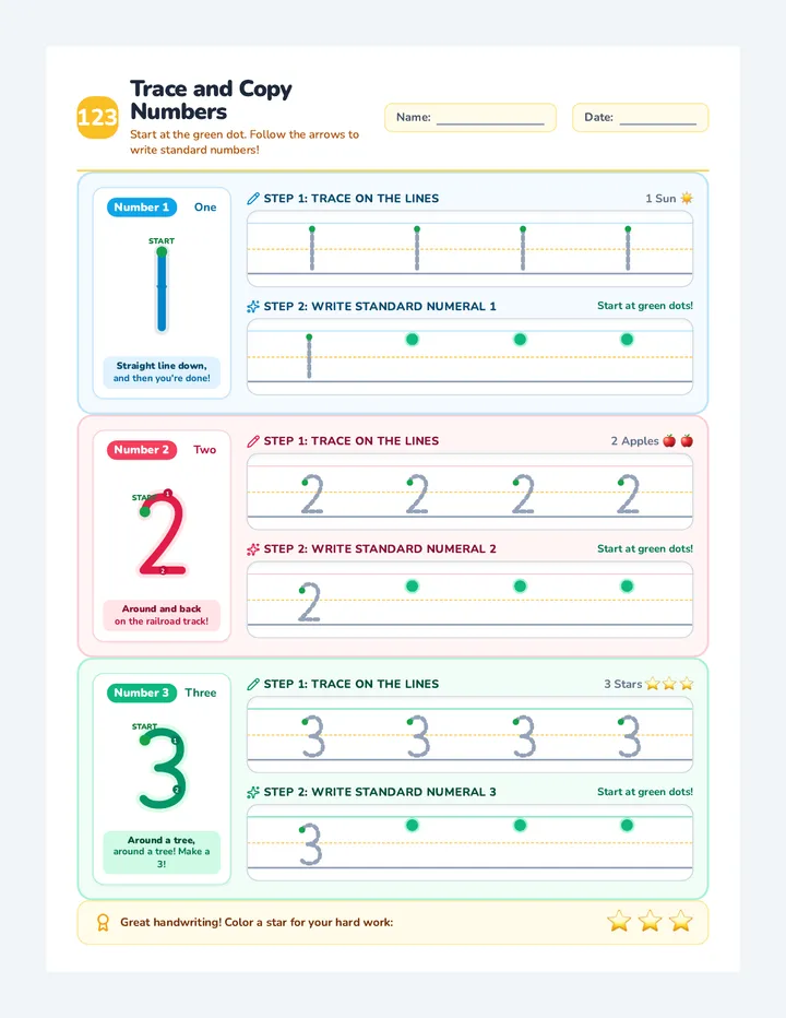 Trace and Copy Worksheet