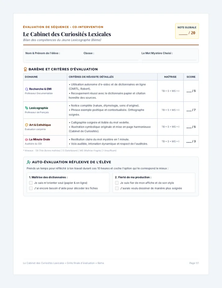 Grille Évaluation Finale