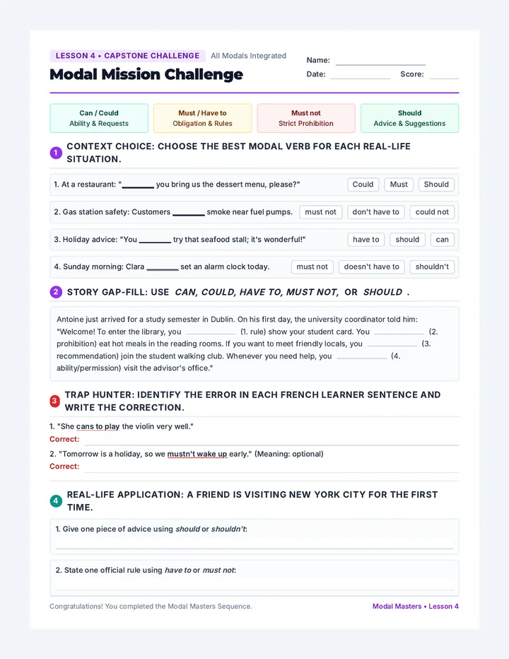 Modal Mission Challenge