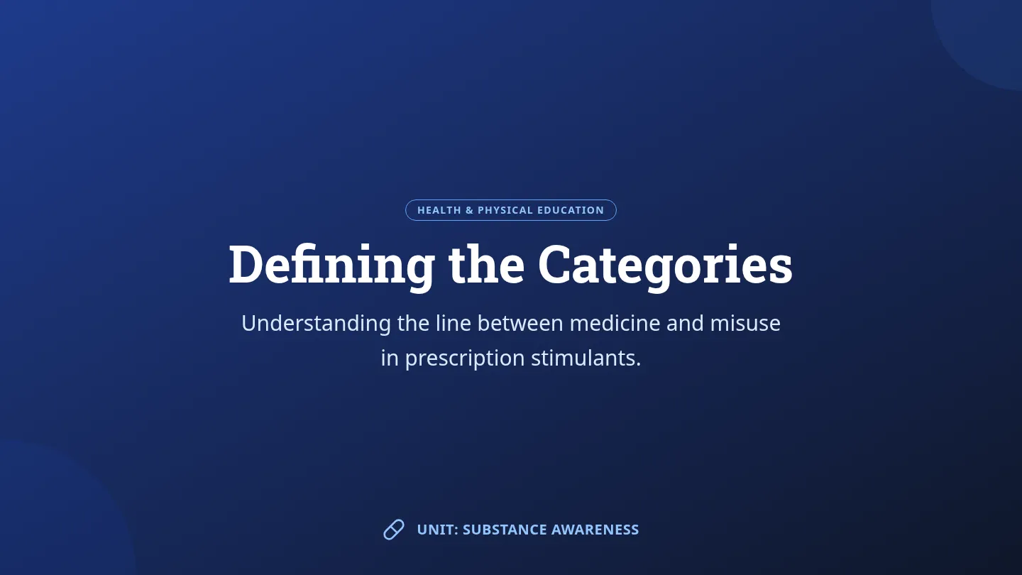 Stimulant Categories Slides