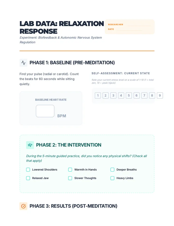 Relaxation Lab Data Sheet