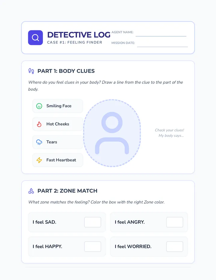Detective Log Worksheet