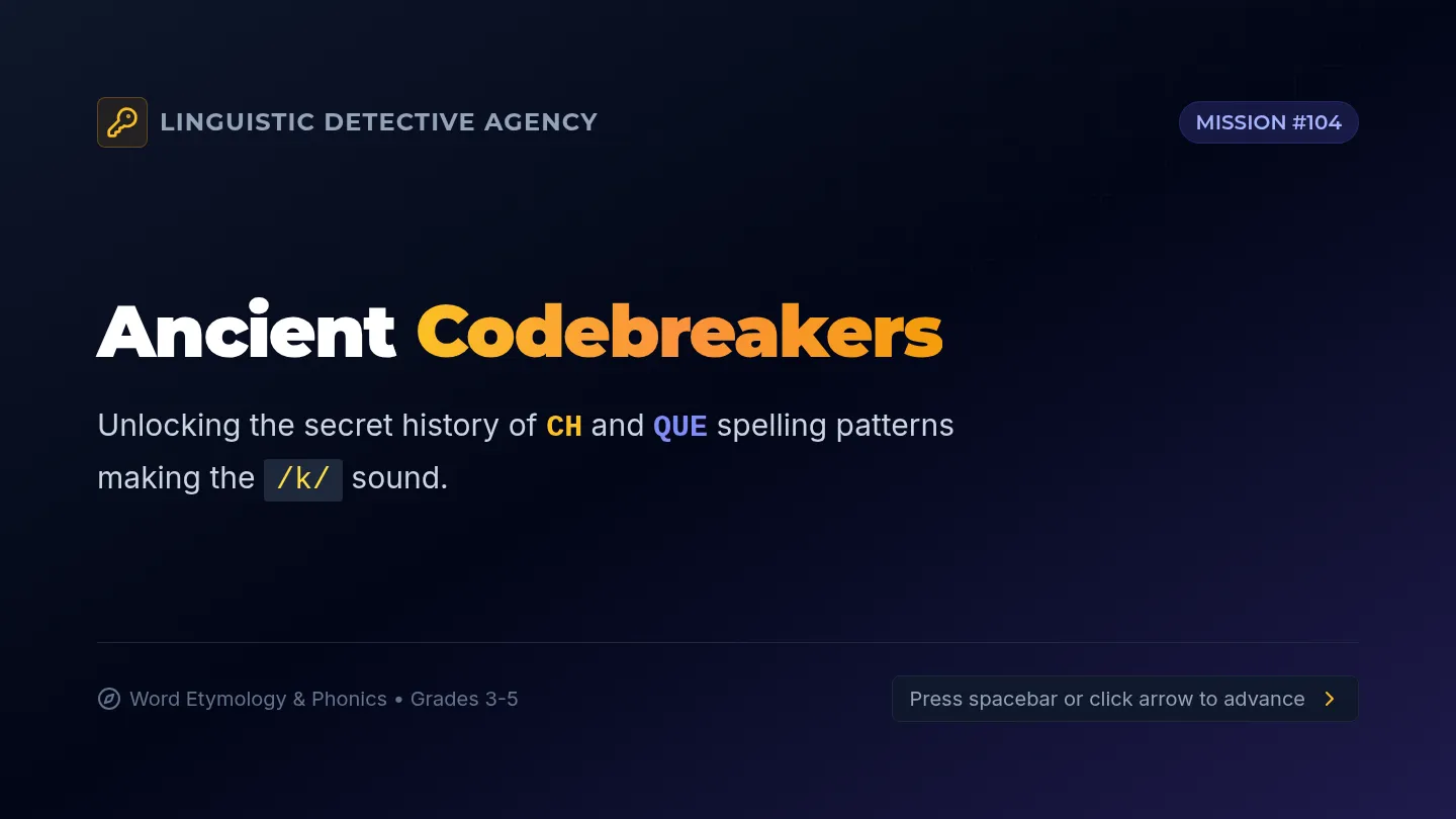 Ancient Codebreakers Slides