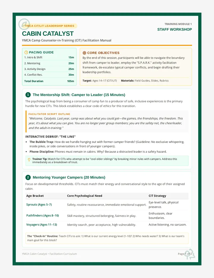 Cabin Catalyst Trainer Guide