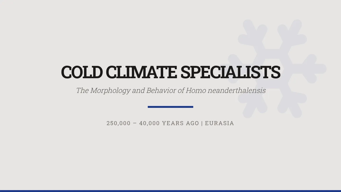 Ice Age Specialists Slides