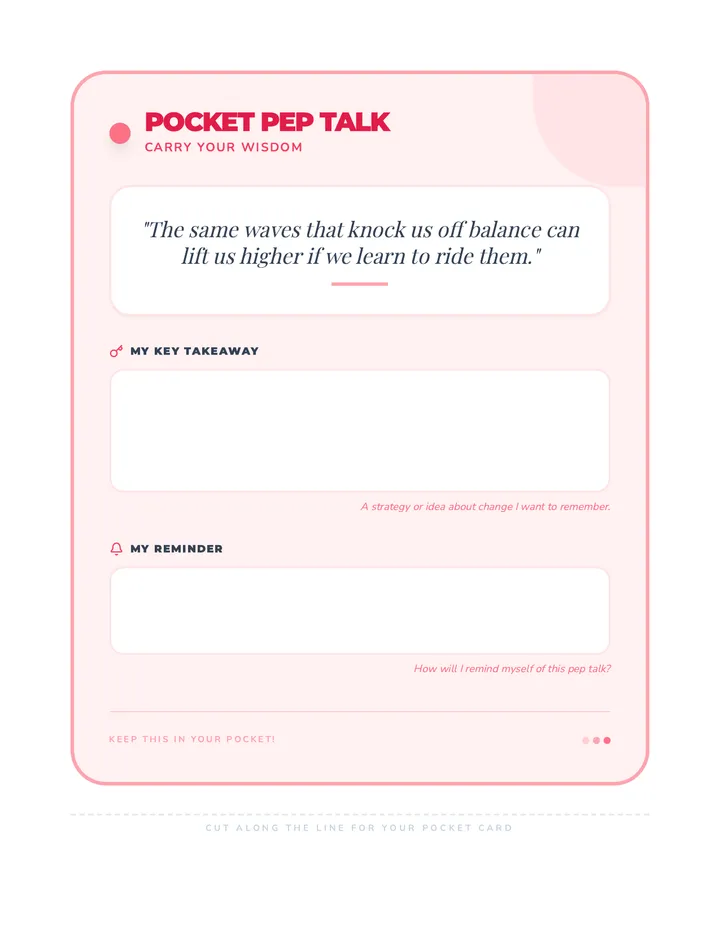 Pocket Pep Talk Cool-Down Exit Ticket