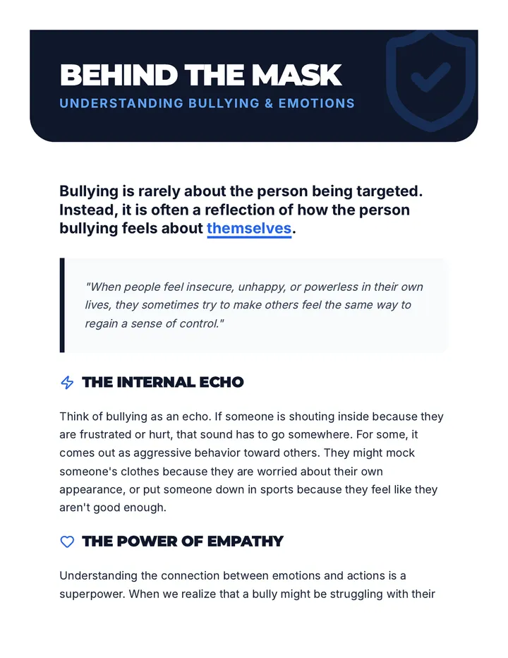 Behind the Mask Reading