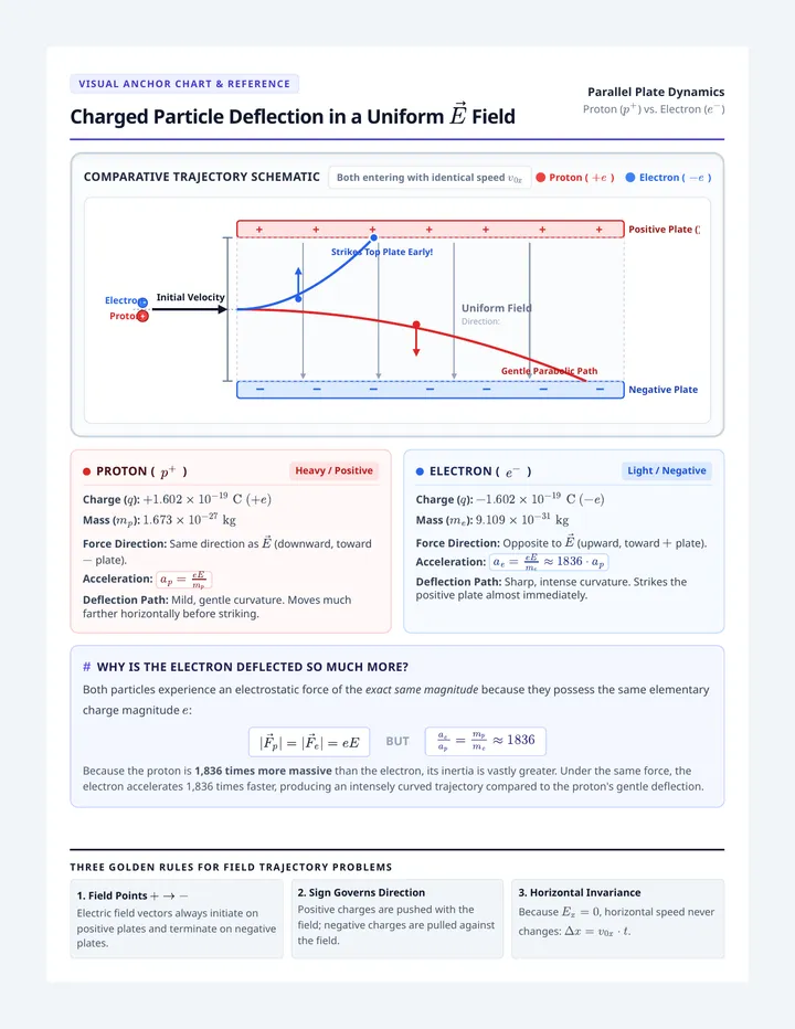 Particle Deflection Visual Diagram