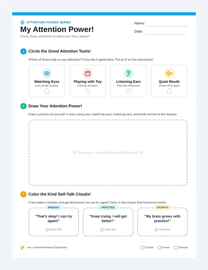 Attention Power Reflection Sheet