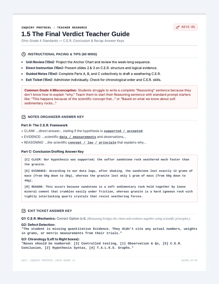 The Final Verdict Teacher Guide