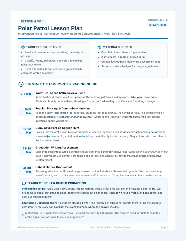 Polar Patrol Teacher Guide