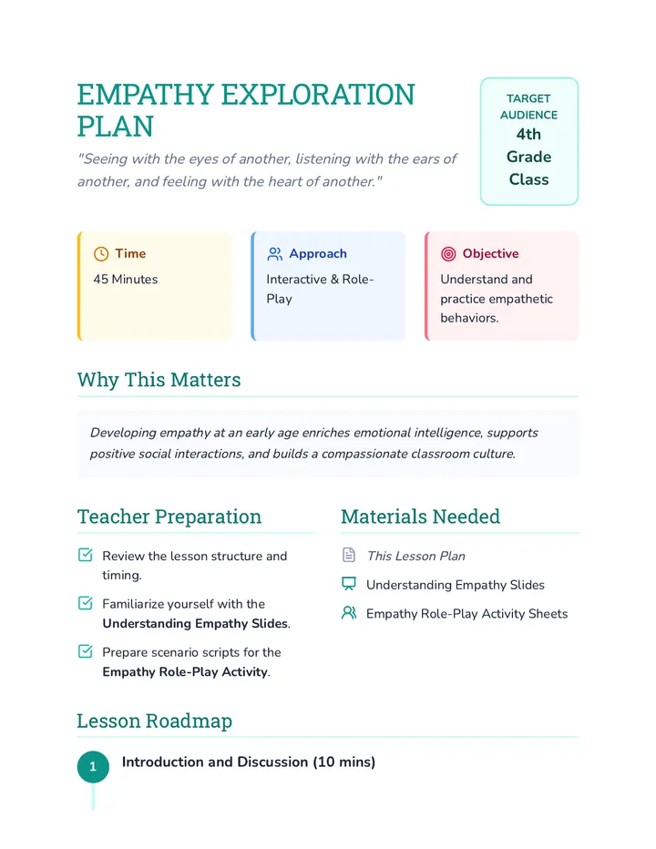 Empathy Exploration Plan Resource