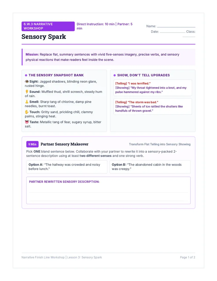 Sensory Spark Student Handout