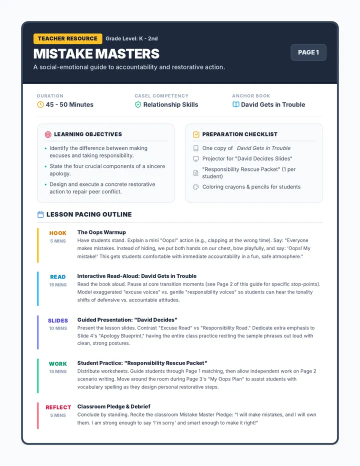 Mistake Masters Teacher Guide
