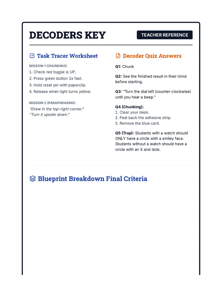 Answer Key Decoders