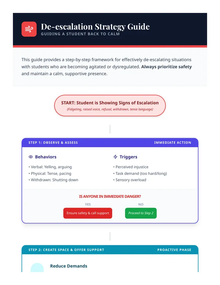 De-escalation Strategy Flowchart
